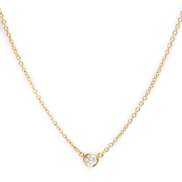 （美品）TIFFANY&Co. ティファニー エルサ ペレッティ バイザヤード K18YG 750 金剛石 黄色ゴールド 首飾り シャンデリア 箱付
