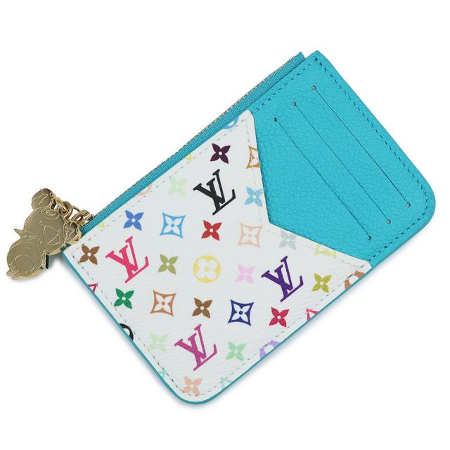 （新品・未使用品）LOUIS VUITTON ルイ ヴィトン M14171 ポルト カルト ロミー LV×TM 村上隆コラボ コイン カードケース 小銭 名刺 定期入れ パスケース モノグラムマルチカラー モノグラムアンプラント レザー カビラブルー ゴールド金具 箱付