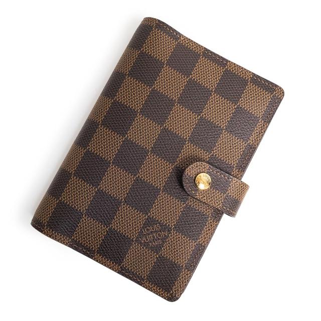 （未使用　展示品）LOUIS VUITTON ルイ ヴィトン R20700 アジェンダ PM ダミエ ブラウン 手帳カバー 6穴式 ゴールド金具 箱付