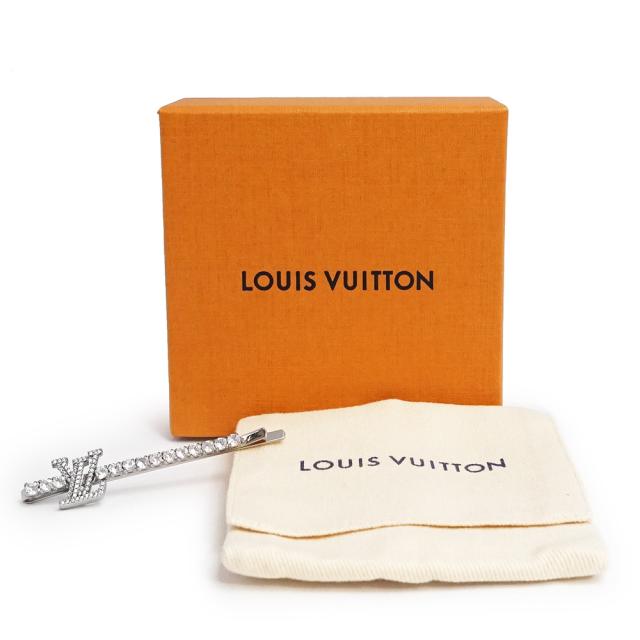 （新品・未使用品）LOUIS VUITTON ルイ ヴィトン M03252 LV アイコニック ストラス ヘアピン ラインストーン シルバー ヘアアクセサリー 箱付_1
