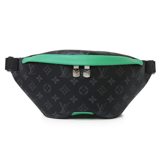 （未使用　展示品）LOUIS VUITTON ルイ ヴィトン M25924 ディスカバリー バムバッグ PM モノグラムエクリプス レザー バンブーグリーン ブラック ウエストバッグ クロスボディ 斜め掛け ダークシルバー金具 箱付