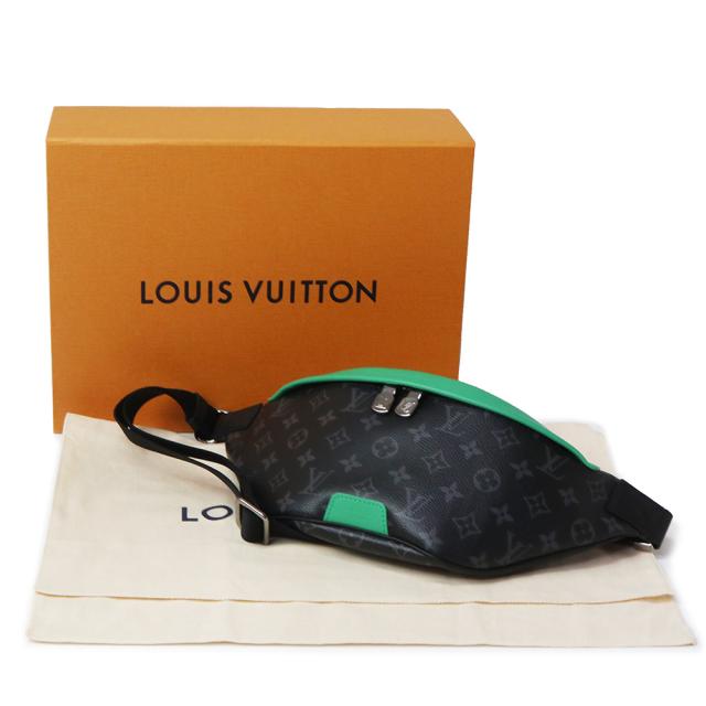 （未使用　展示品）LOUIS VUITTON ルイ ヴィトン M25924 ディスカバリー バムバッグ PM モノグラムエクリプス レザー バンブーグリーン ブラック ウエストバッグ クロスボディ 斜め掛け ダークシルバー金具 箱付_1