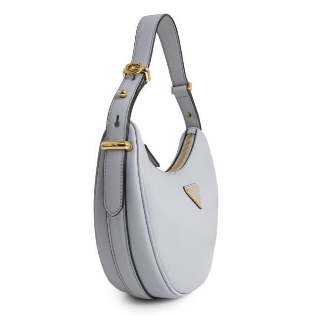 （新品・未使用品）PRADA プラダ 1BC194 アーケ スモール SOFT CALF ソフトカーフ PERLA ペルラ ライトブルー 2Way ショルダーバッグ 斜め掛け ゴールド金具_3