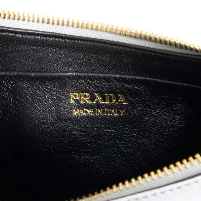 （新品・未使用品）PRADA プラダ 1BC194 アーケ スモール SOFT CALF ソフトカーフ PERLA ペルラ ライトブルー 2Way ショルダーバッグ 斜め掛け ゴールド金具_8