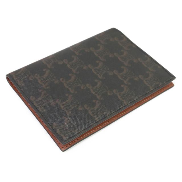 （新品・未使用品）CELINE セリーヌ 4M3432AK1 パスポートケース トリオンフキャンバス カーフスキン ブラック タン ブラウン ドキュメントホルダー レザー_5