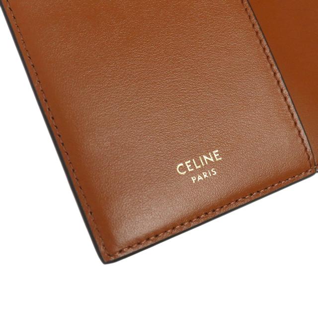 （新品・未使用品）CELINE セリーヌ 4M3432AK1 パスポートケース トリオンフキャンバス カーフスキン ブラック タン ブラウン ドキュメントホルダー レザー_6