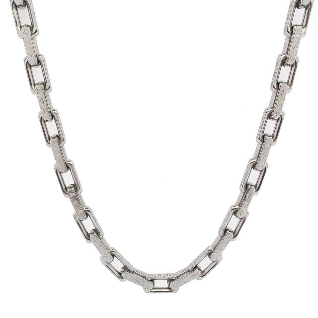 （中古）LOUIS VUITTON ルイ ヴィトン M00307 チェーン モノグラム シルバー ネックレス 52,800円