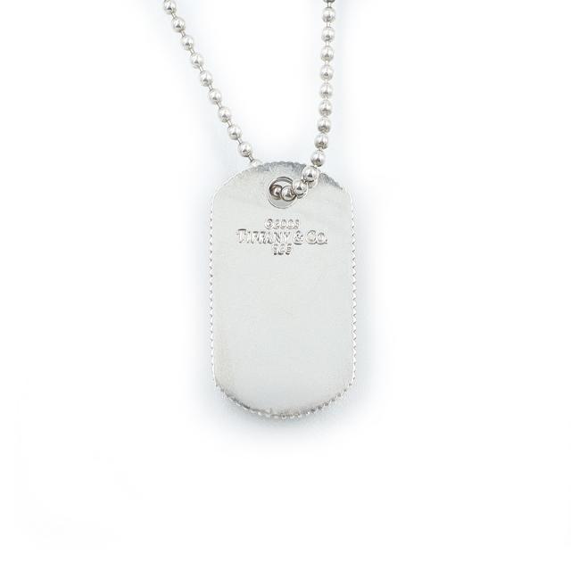 （中古）TIFFANY&amp;Co. ティファニー ドッグタグ SV925 シルバー ネックレス 箱付