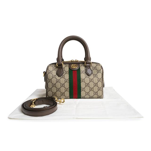 （新品・未使用品）GUCCI グッチ 772053 オフィディア スモール ボストン GGスプリームキャンバス レザー ベージュ ブラウン 2Way ショルダー ハンドバッグ 斜め掛け ゴールド金具_1