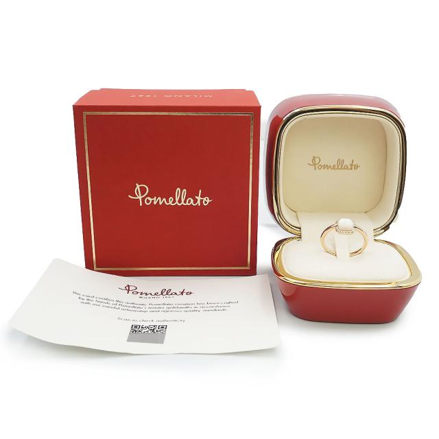 （新品同様品）Pomellato ポメラート PAC3060 イゾラ K18RG 20Pダイヤモンド 0.1ct マザーオブパール 2.7ct ローズゴールド リング 指輪 #52 12号 ギャラ 保証書 箱付_1