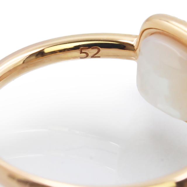 （新品同様品）Pomellato ポメラート PAC3060 イゾラ K18RG 20Pダイヤモンド 0.1ct マザーオブパール 2.7ct ローズゴールド リング 指輪 #52 12号 ギャラ 保証書 箱付_6