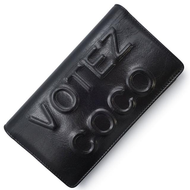 （未使用保管品）CHANEL シャネル A82184 VOTEZ COCO カーフスキン ブラック 二つ折り長財布 レザー シルバー金具 81,675円