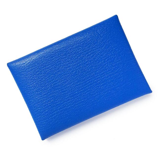（未使用　展示品）HERMES エルメス カルヴィ デュオ コンパクト シェーブルシャムキラ ブルーイドラ B刻印 カードケース パスケース コインケース 名刺入れ 定期入れ 小銭入れ 財布 シルバー金具 箱付