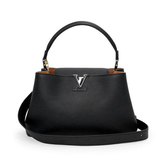 （未使用　展示品）LOUIS VUITTON ルイ ヴィトン M21787 カプシーヌ スープル GM グレインカーフレザー ブラック 2way ショルダー ハンドバッグ 斜め掛け ゴールド金具