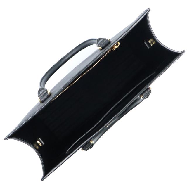（未使用　展示品）PRADA プラダ 1BA337 ミディアム 三角ロゴ サフィアーノ ラックス レザー NERO ネロ 2WAY ショルダー ハンドバッグ ゴールド金具_2