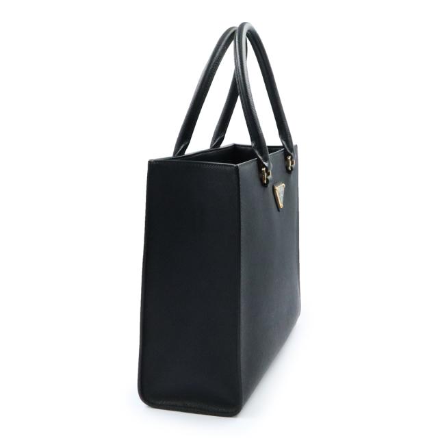 （未使用　展示品）PRADA プラダ 1BA337 ミディアム 三角ロゴ サフィアーノ ラックス レザー NERO ネロ 2WAY ショルダー ハンドバッグ ゴールド金具_4