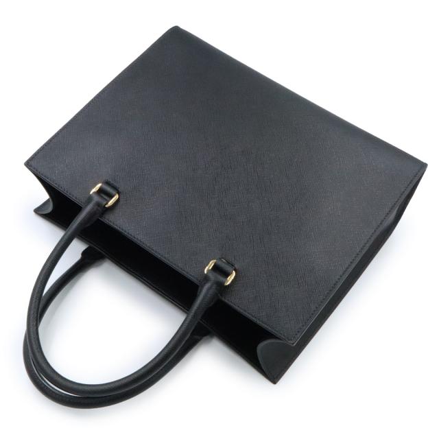 （未使用　展示品）PRADA プラダ 1BA337 ミディアム 三角ロゴ サフィアーノ ラックス レザー NERO ネロ 2WAY ショルダー ハンドバッグ ゴールド金具_5