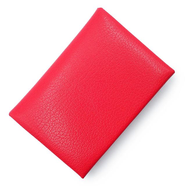 （新品・未使用品）HERMES エルメス カルヴィ デュオ コンパクト シェーブルシャムキラ ローズエクストリーム ピンク W刻印 コインケース 小銭入れ 財布 カードケース 名刺入れ 定期入れ パスケース シルバー金具 箱付