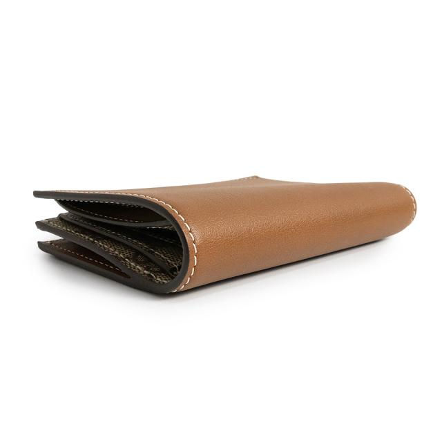 （新品・未使用品）GUCCI グッチ 826718 GGエンブレム ミディアム ジップウォレット スムースレザー GGスプリームキャンバス ブラウン ベージュ 二つ折り財布 ゴールド金具 箱付_7