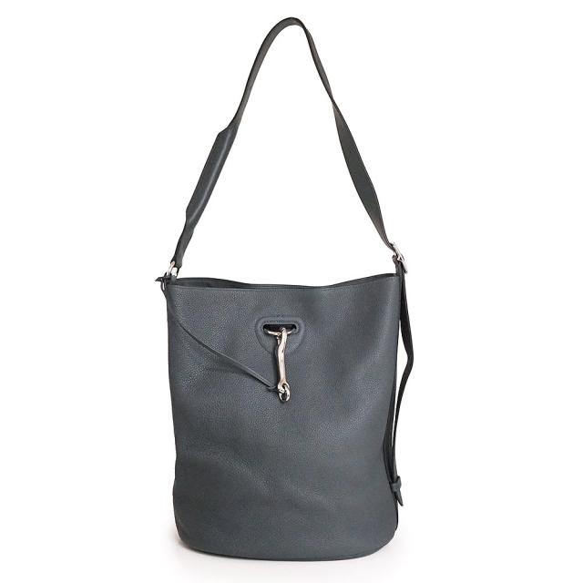 （美品）HERMES エルメス ソー ムスクトン トゴ ヴォースイフト グリミスティ グレー W刻印 3WAY ショルダー ハンドバッグ 斜め掛け レザー シルバー金具