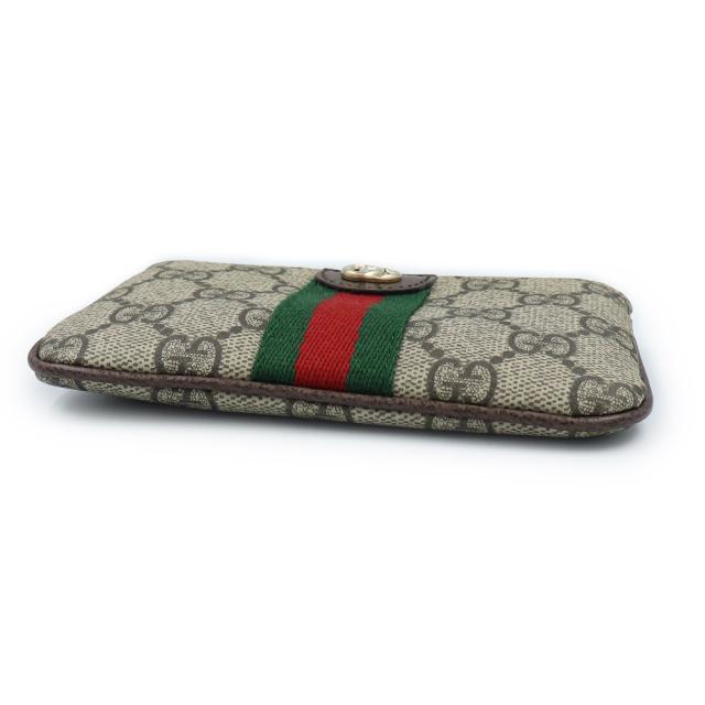 （新品・未使用品）GUCCI グッチ 838466 オフィディア ジップキーポーチ ソフトGGスプリーム レザー ベージュ ダークブラウン コインケース 小銭入れ 財布 シャンパンゴールド金具 箱付_5
