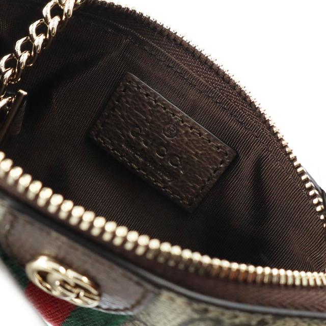 （新品・未使用品）GUCCI グッチ 838466 オフィディア ジップキーポーチ ソフトGGスプリーム レザー ベージュ ダークブラウン コインケース 小銭入れ 財布 シャンパンゴールド金具 箱付_6