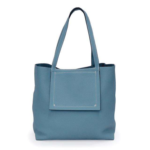 （未使用　展示品）HERMES エルメス カバセリエ 46 トートバッグ トリヨンクレマンス ニューブルージーン W刻印 ハンドバッグ レザー