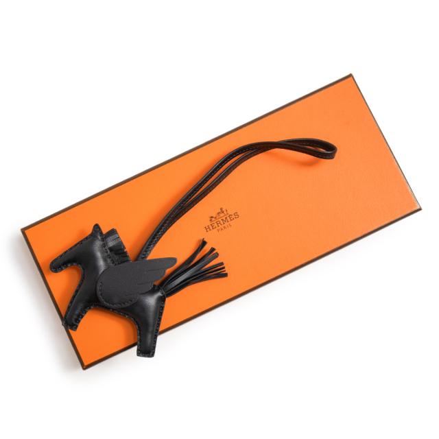 （新品・未使用品）HERMES エルメス ロデオ ペガサス PM アニューミロ ヴォースイフト Noir ノワール ブラック K刻印 バッグチャーム ラムスキン レザー 箱付_1