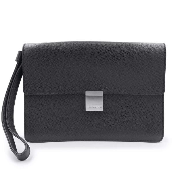 （美品）LOUIS VUITTON ルイ ヴィトン M30782 セレンガ タイガ アルドワーズ ブラック クラッチ セカンドバッグ レザー シルバー金具 38,610円