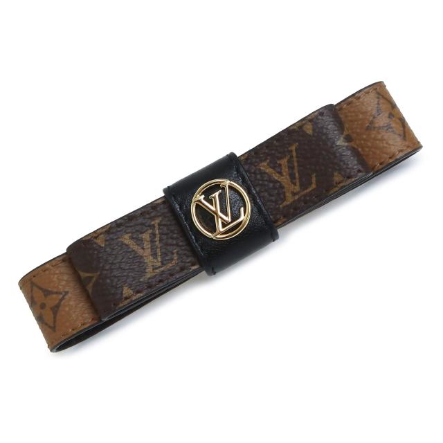 （新品・未使用品）LOUIS VUITTON ルイ ヴィトン M02321 リバース バレッタ マイ LV ボウ モノグラム モノグラムリバース ブラウン 髪留め ヘアクリップ ヘアアクセサリー ゴールド金具 45,045円