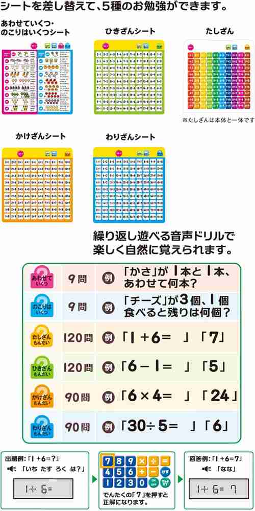 学研のあそびながらよくわかる さんすうタブレット 【知育玩具 算数 す