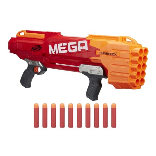 ナーフ メガ ツインショック 日本語版 本体 スポンジ弾 マイクロダーツ射撃 射的 玩具銃 トイガン Nerf ハズブロジャパン Hasbro の通販はau Pay マーケット ユウセイ堂