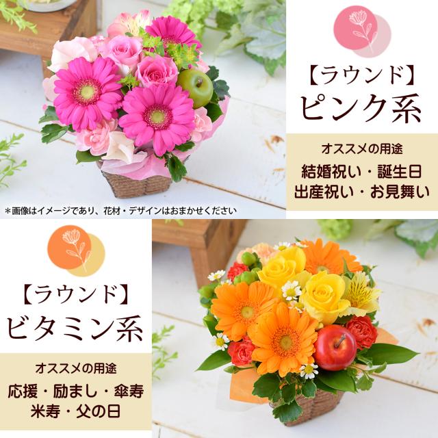 冷蔵便]でお届け フラワーアレンジメント 季節のおまかせ 生花