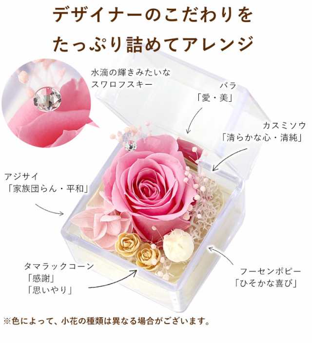 同梱OK ラインストーンがキラリ プチプリザinキューブ 選べる