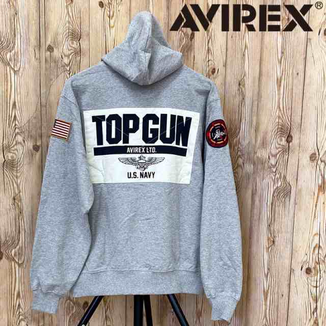 送料無料 AVIREX アヴィレックス LONG SLEEVE ZIP PARKA DUST DEVILS 783-3931012 トップガン TOP GUN スウェット 裏毛 メンズ パーカー の通販は