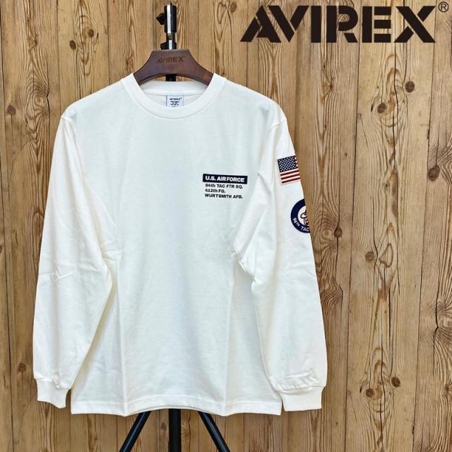 送料無料 AVIREX アヴィレックス LONGSLEEVE T-SHIRT HAT IN THE RING 長袖Tシャツ ハット イン ザ リング アビレックス ロングTシャツ ロンT メンズ ブランド