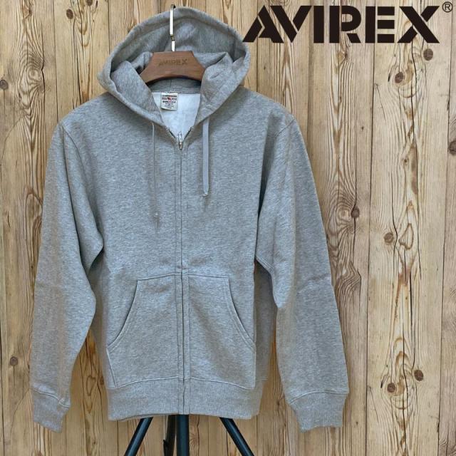 送料無料 AVIREX アビレックス リニューアル パーカー 裏起毛 スウェット 長袖 無地 ジップアップ メンズブランド アヴィレックス アメカジ