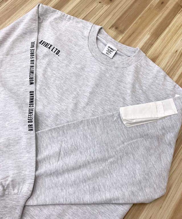 送料無料 AVIREX アヴィレックス SIDE ZIP STENCIL T-SHIRT HAT IN THE RING サイドジップ ステンシル 長袖Tシャツ ハット イン ザ リング アビレックス メンズ ブランド 長袖 783-423002 ゆうパケ_7