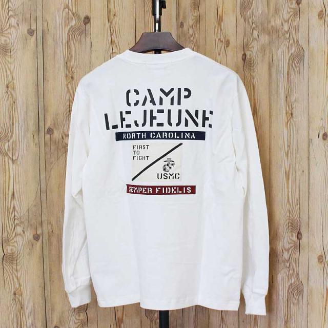 送料無料 AVIREX アヴィレックス CAMP LEJEUNE PATCHED L/S T-SHIRT ロンT 長袖 Tシャツ 783-5230028 クルーネック ミリタリー トップス アビレックス メンズ ブランド ネコポス_4