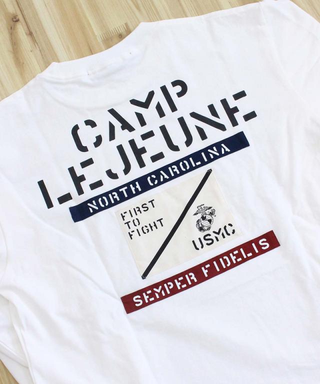 送料無料 AVIREX アヴィレックス CAMP LEJEUNE PATCHED L/S T-SHIRT ロンT 長袖 Tシャツ 783-5230028 クルーネック ミリタリー トップス アビレックス メンズ ブランド ネコポス_6