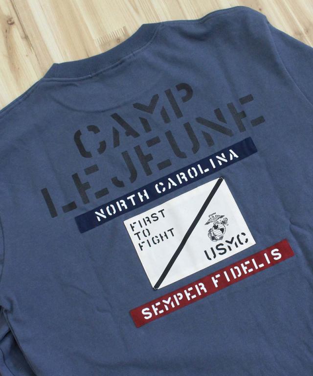 送料無料 AVIREX アヴィレックス CAMP LEJEUNE PATCHED L/S T-SHIRT ロンT 長袖 Tシャツ 783-5230028 クルーネック ミリタリー トップス アビレックス メンズ ブランド ネコポス_10