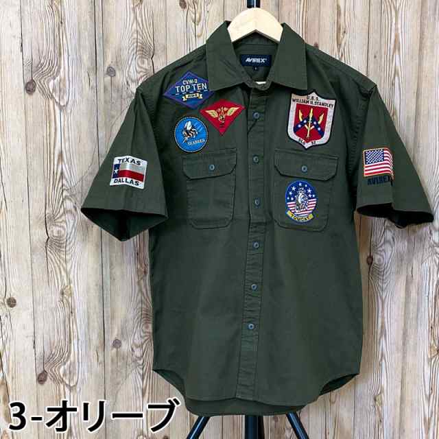 送料無料 AVIREX アヴィレックス TOPGUN SHORT SLEEVE SHIRT 半袖