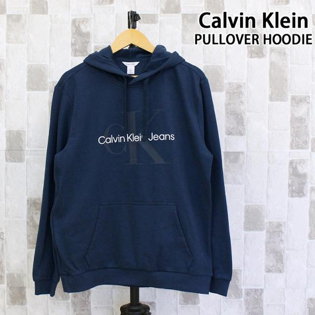 送料無料   カルバンクライン CK モノグラムロゴ スウェットプルオーバー パーカー フーディ CK MONOGRAM LOGO PULLOVER HOODIE 40GC201 メンズ ブランド