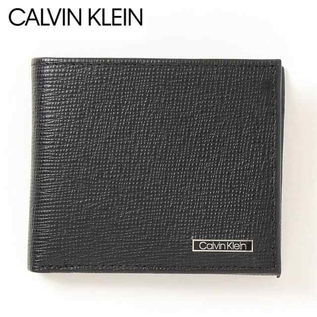 送料無料 Calvin Klein カルバンクライン RFiD CK ロゴプレート2つ折り