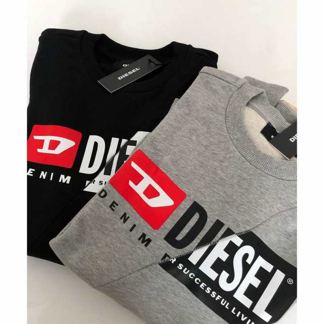 送料無料 DIESEL ディーゼル Wロゴ プリント スウェット プルオーバー トレーナー メンズ ブランド