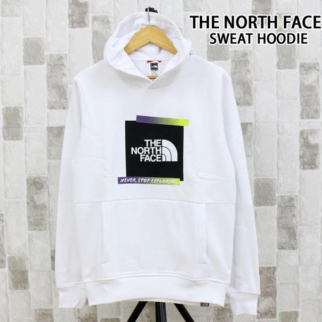 送料無料 THE NORTH FACE ザ ノースフェイス BOXロゴ グラフィックフーディ スウェットパーカー プルオーバーパーカー M ES GRAPHIC FOODIE NF0A83FK