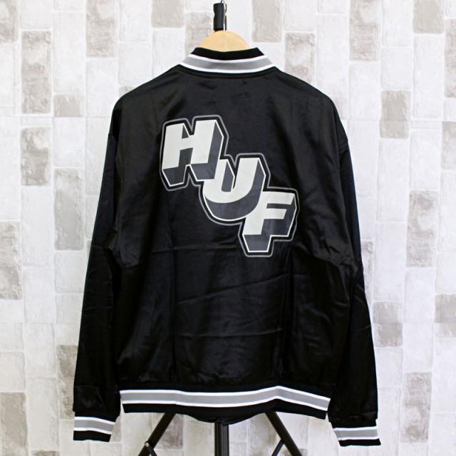 送料無料 HUF ハフ ギャラクティック スタック ベースボール ジャケット GALACTIC STACK BASEBALL JACKET スタジアムジャケット サテン スタジャン アウター ジャンパー ブルゾン メンズ ストリート スケーター 人気 ブランド JK00409_2
