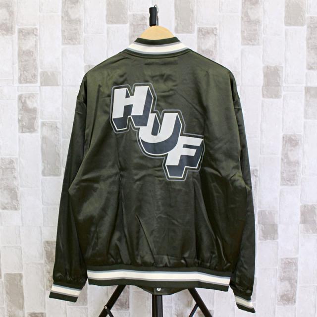 送料無料 HUF ハフ ギャラクティック スタック ベースボール ジャケット GALACTIC STACK BASEBALL JACKET スタジアムジャケット サテン スタジャン アウター ジャンパー ブルゾン メンズ ストリート スケーター 人気 ブランド JK00409_11