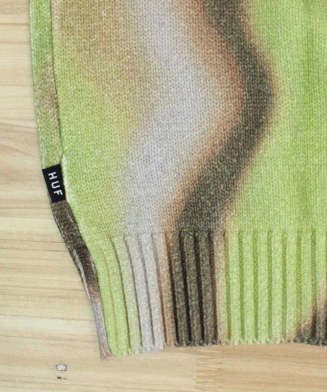 送料無料 HUF ハフ スペースダストカーディガン SPACE DUST CARDIGAN トップス コットン ニット 長袖 メンズ ストリート スケーター ブランド KN00506の通販は