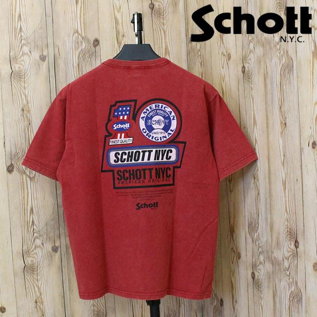 送料無料 Schott ショット MANY PIECES T-SHIRT 782-6134012 メニー ピーシーズ 半袖Tシャツ 綿100％ コットン トップス メンズ 人気 ブランド 春 夏 ネコポス